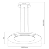 Ringowa lampa wisząca Piattino ML1815 LED 30W 3000-6000K czarny złoty