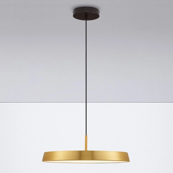 Wisząca lampa CORUNA LE44430 LED 37W 3000K dysk złota czarna