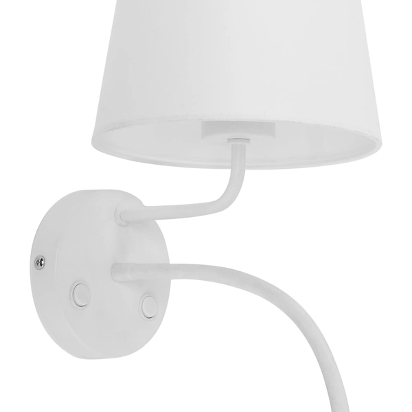 Lampa ścienna do czytania Maja 2535 TK Lighting abażur tkanina biała