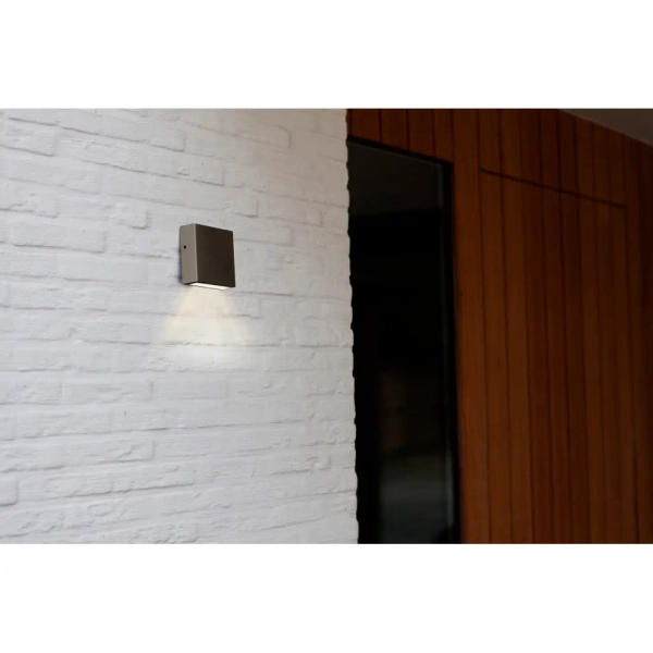 Elewacyjna LAMPA kinkiet GEMINI XF 5104004001 Lutec ścienna OPRAWA metalowa LED 9W 4000K kwadratowa IP54 stalowa