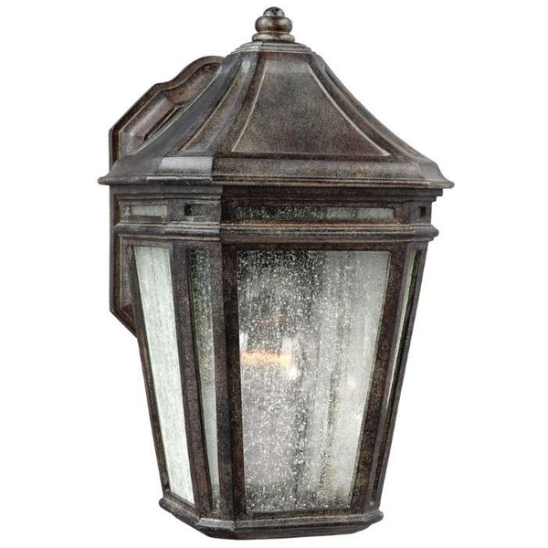 Ogrodowa LAMPA ścienna Londontowne FE-LONDONTOWNE Elstead FEISS metalowa OPRAWA elewacyjna latarenka outdoor IP44 czarna posrebrzana