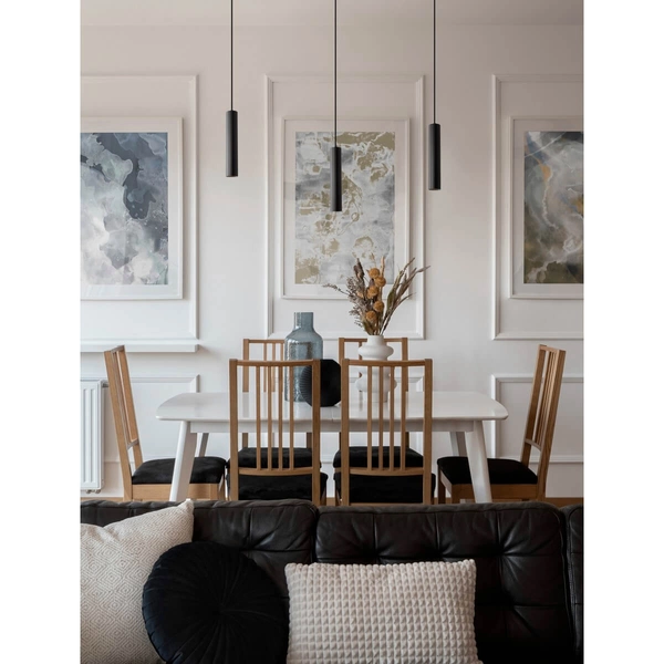 Wisząca lampa nad wyspę NAZCA LE44347 podłużna zwis czarna