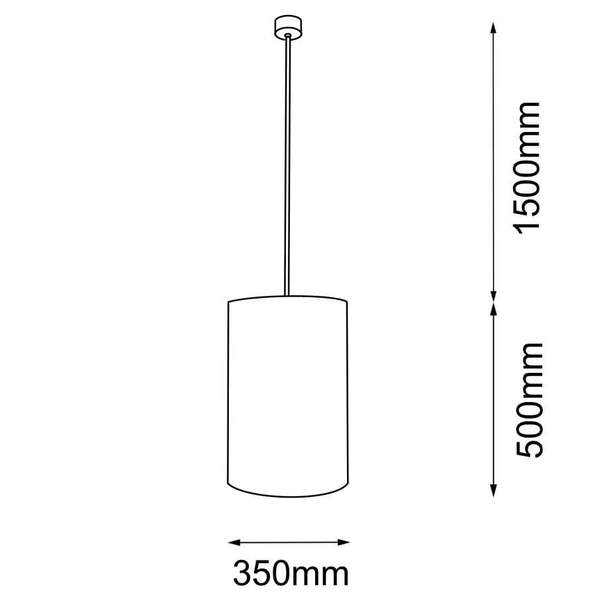 Wisząca lampa abażurowa Lamego 5193 Shilo tuba do pokoju beżowa