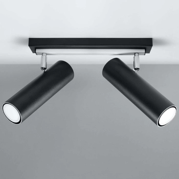 Reflektorowa LAMPA sufitowa Direzione SL.0500 Sollux regulowana OPRAWA listwa spot tuby czarne