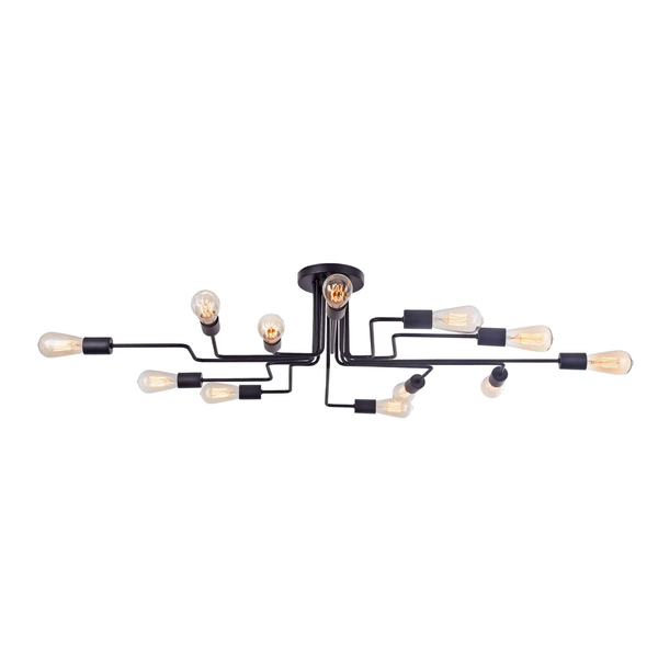 Industrialna LAMPA sufitowa GILBERT T532CL-12B Maytoni metalowa OPRAWA sticks czarne