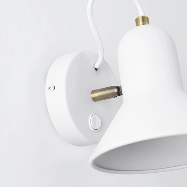 Kinkiet LAMPA ścienna ASTAMA LP-1122/1W WH Light Prestige industrialna OPRAWA metalowa regulowana biała