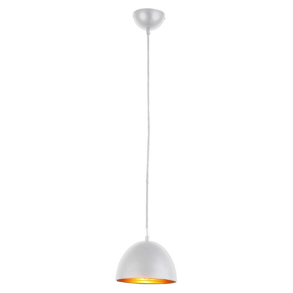 Wisząca lampa do jadalni Modena AZ1396 Azzardo półkula biała złota