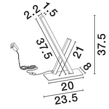 Geometryczna lampa stołowa TALVORA LE45450 LED 11W 3200K czarny