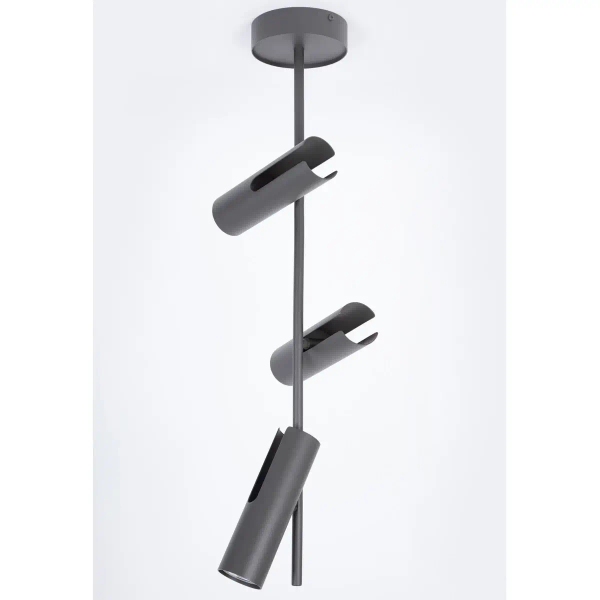 Lampa sufitowa regulowana Leda 3 41155 metalowa ciemnoszara