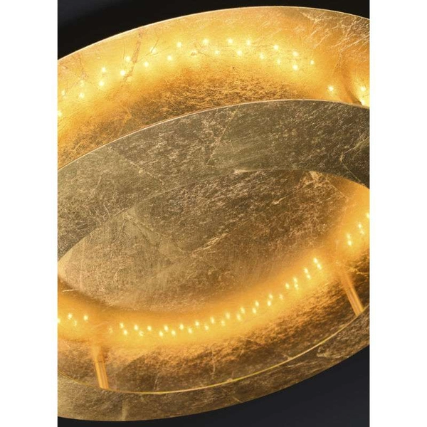 Plafon LAMPA sufitowa MERLE 98-66190 Candellux metalowa OPRAWA okrągła LED 24W 3000K art deco pierścień złoty