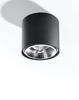 LAMPA sufitowa SL.0697 metalowa OPRAWA spot natynkowy tuba downlight czarny