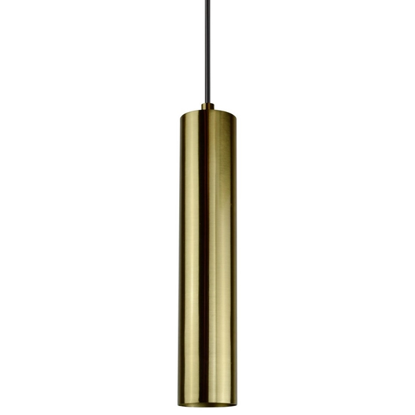 Minimalistyczna LAMPA wisząca NAPOLI 318701 Polux metalowa tuba do kuchni złota