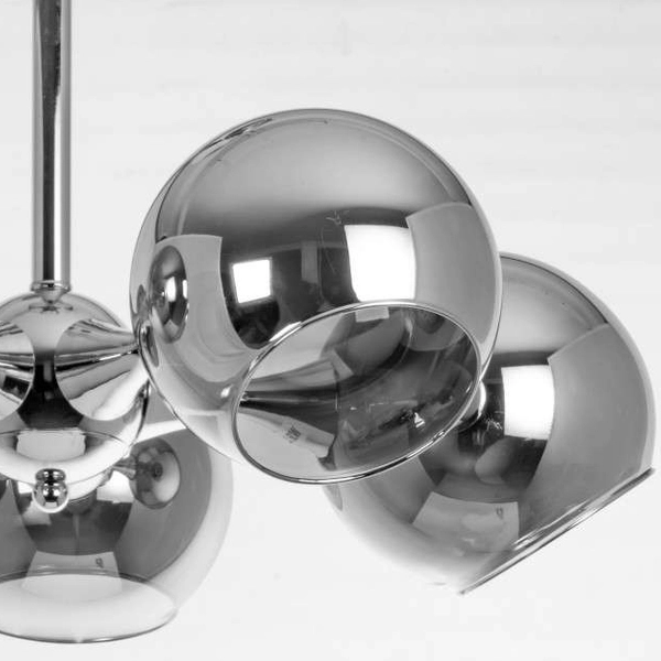 Lampa sufitowa VEN C854-5 modernistyczna szklane klosze chrom przydymione