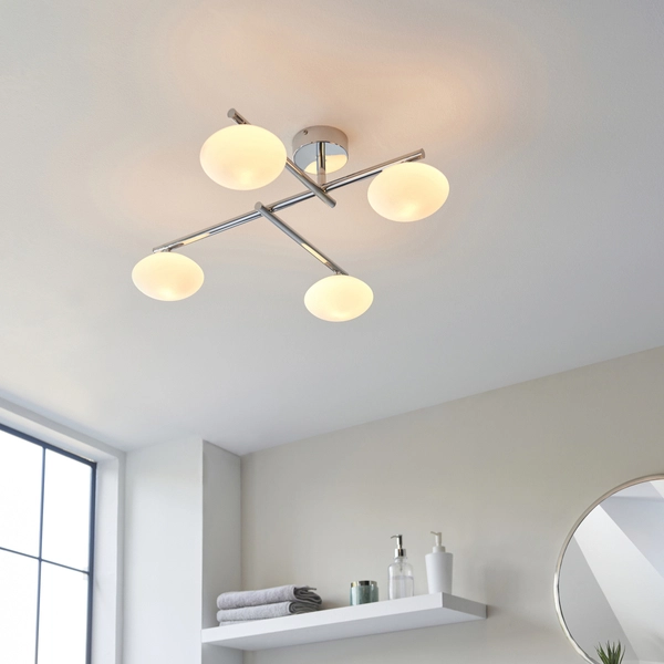 Łazienkowa lampa sufitowa L&-195008 Light& kule szklane IP44 chrom