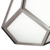 Witrażowa lampa ścienna FE-DIAMOND1 do salonu nikiel biała