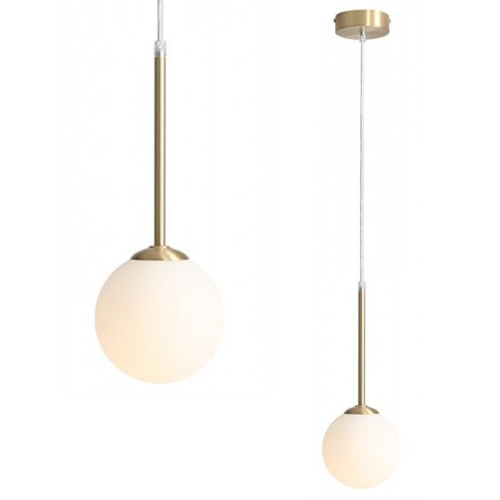 Modernistyczna kula BOSSO 1087XXS40 Aldex szklana balls mosiądz