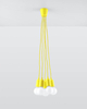 Wisząca LAMPA industrialna SL.0580 pająk OPRAWKA przewody ZWIS kable żółta