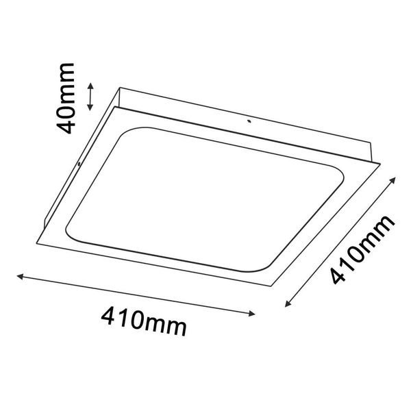 Kwadratowy kinkiet Hika 1052 Brosline LED 36W 3000K metalowy czarny