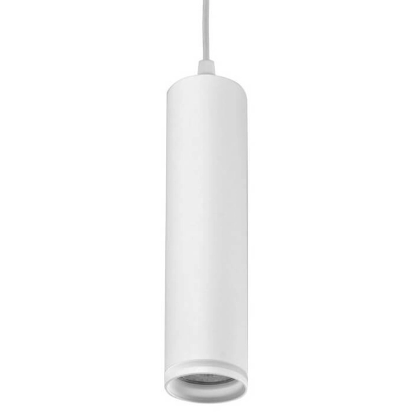 Wisząca lampa tuba Paris 325624 metalowa podłużna biała