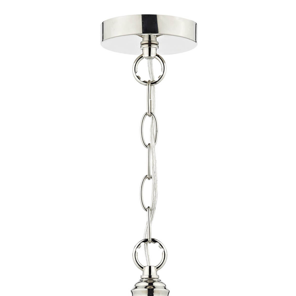 Kulista lampa wisząca HEATH HEA0138 nad stół srebrny