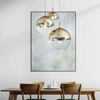 LAMPA wisząca VARUS 15855-3 Globo szklana OPRAWA zwis kaskada kule balls złote przezroczyste