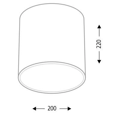 Natynkowa LAMPA sufitowa ZAMA 7037 Shilo metalowa OPRAWA LED 15W 3000K tuba czarna