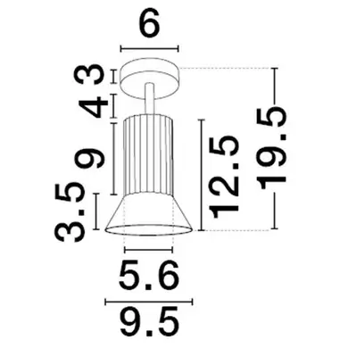 Regulowana sufitowa lampa MARENZO LE45602 do salonu czarna złota