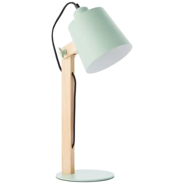 Stołowa lampa regulowana Swivel 92716/04 skandynawska drewniana zielona