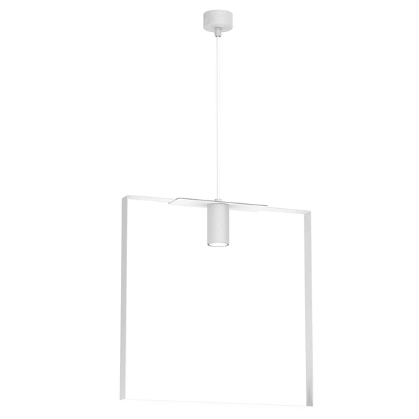 Wisząca lampa do sypialni ORTIGA 5157 Shilo geometryczna biała