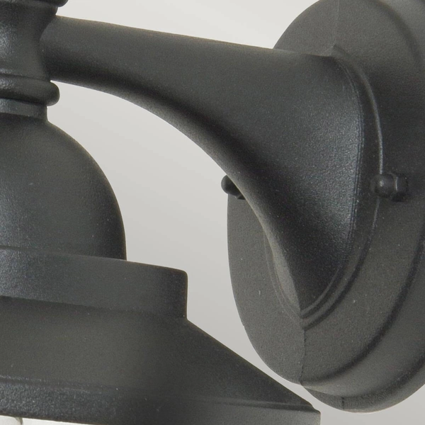 Ogrodowy kinkiet Sandown GZH-SDN2 Elstead latarnia IP44 metal szkło czarny