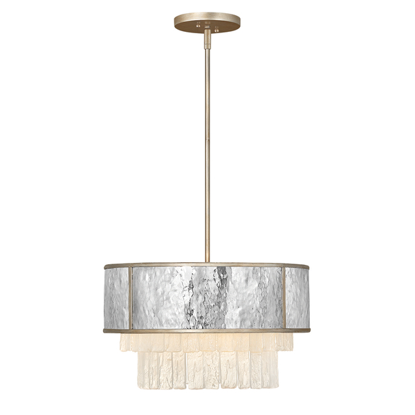 Lampa wisząca półplafon QN-REVERIE-4P-CPG crystal szara złota