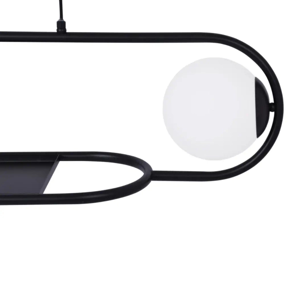 Lampa wisząca Finsestra K-4961 doniczka balls biała czarna