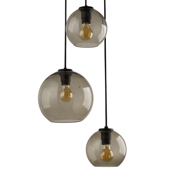 Skandynawska lampa wisząca Vetro 7641 3-płomenna nad stół szklana