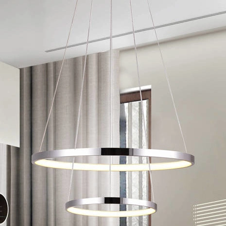 Wisząca lampa LUNE 32-64769 futurystyczna zwis LED 40W 4000K rings chrom