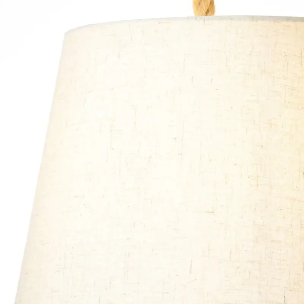 Wisząca lampa abażurowa Sailor 99194/09 marynistyczna biała brązowa