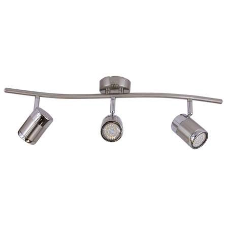 LAMPA sufitowa OLAF 03257 Ideus reflektorowa OPRAWA listwa PLAFON regulowane tuby chrom satyna