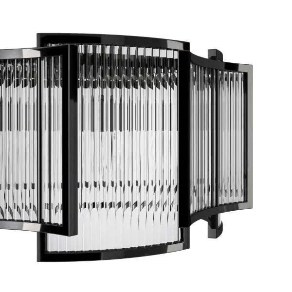 Wisząca lampa hampton Imperio MP0098 black Step kryształowa czarna