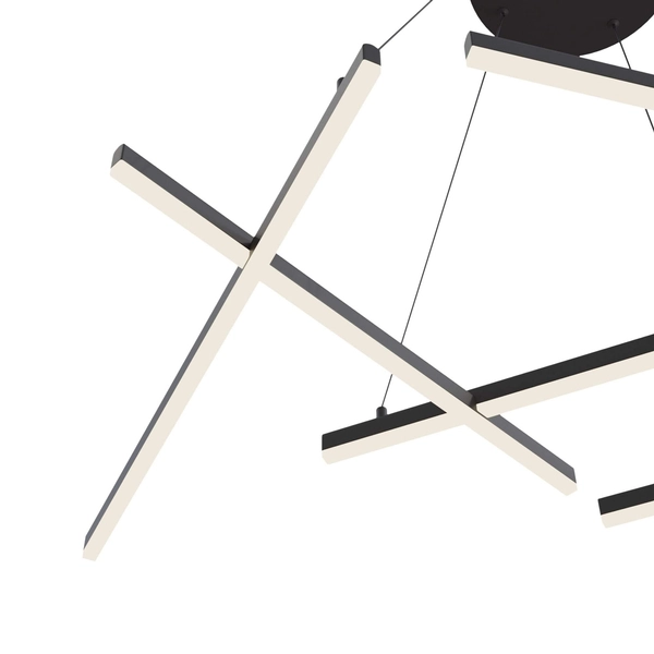 LAMPA wisząca LINE MOD016PL-L75B Maytoni metalowa OPRAWA zwis LED 3000K listwy czarne