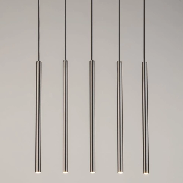 Lampa wisząca jadalniana Sopel 33618 Sigma tuby metalowa srebrna