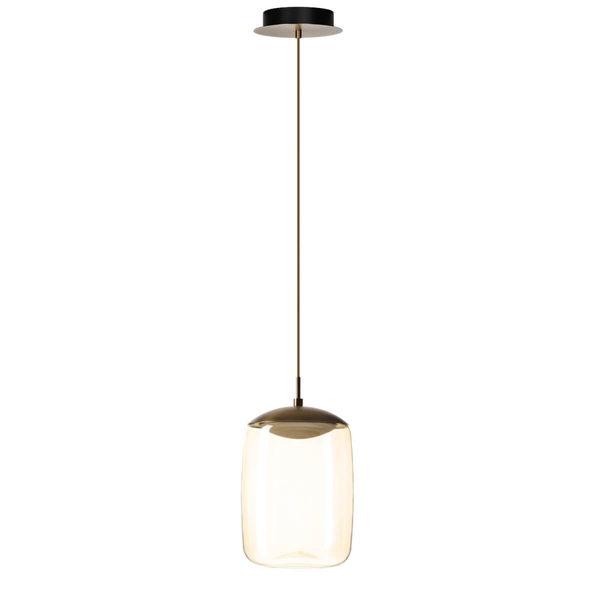 Wisząca lampa nad wyspę Helena AZ6411 LED 28W 3000K przezroczysty mosiądz