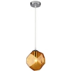 Lampa wisząca JEWEL 31-42934 geometryczna zwis szklany żółty