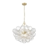 Molekułowa wisząca lampa COMO złoty mat metalowa szklana art deco G9 7p P07552AM