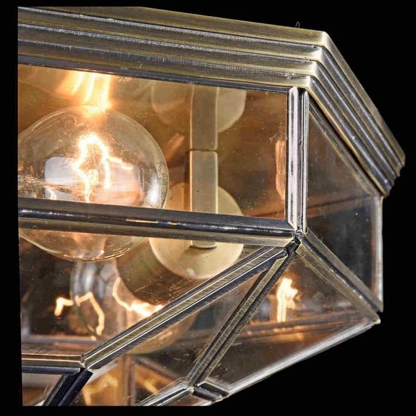 LAMPA sufitowa ZEIL H356-CL-03-BZ Maytoni szklana OPRAWA plafoniera klatka brąz