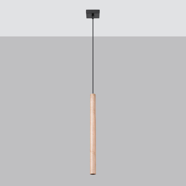 Lampa wisząca Pastelo SL.1266 do jadalni naturalna drewniana czarna