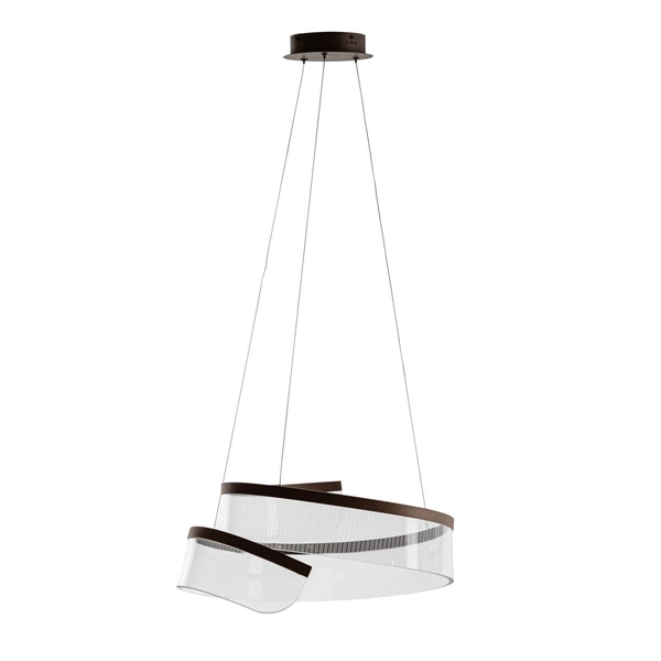 Lampa wisząca Rustin PND-58728-45W-3K Italux LED 45W 3000K kawowy przezroczysty