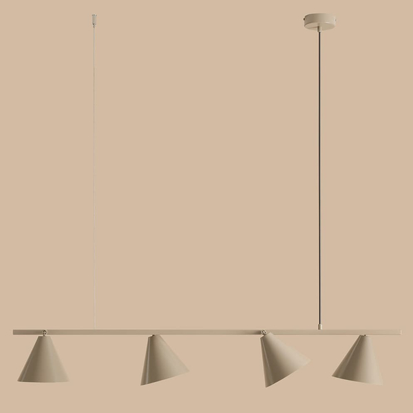 Lampa podwieszana nad stół Form 1108L17 Aldex stożki metalowe beżowe