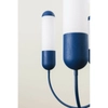 Szklana lampa wisząca Funsui FNB51313R02 sople granatowe białe