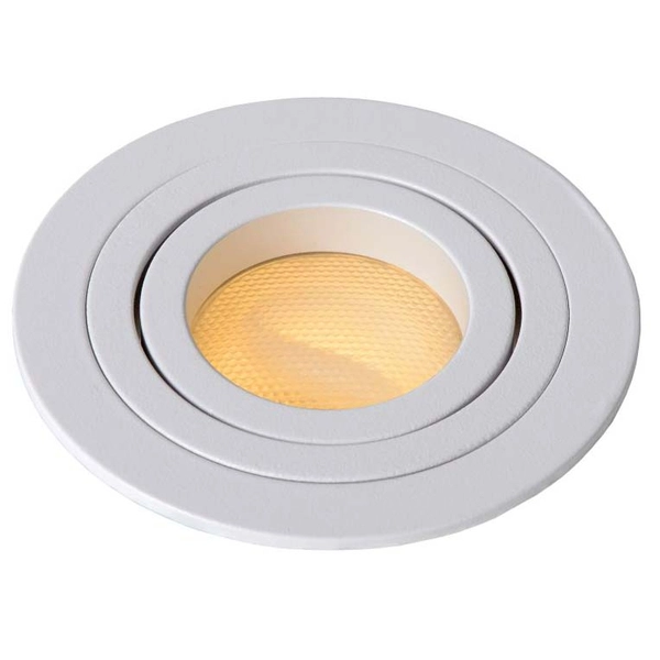 Podtynkowe oczko okrągłe Tube 22954/01/31 biały wpust do sypialni