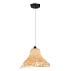 Jadalniana lampa wisząca MONSEFU LE44859 ekologiczna kapelusz naturalna czarna
