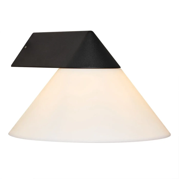 Stożkowa lampa elewacyjna Linas 2418291003 IP54 przed dom czarny